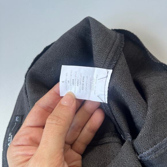 Vtg Rampage Y2K Bootcut Trouser Pants 3 Indie Vtg Low Rise Stretch Chevron USA - Picture 10 of 11